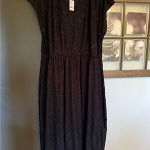 Lane Bryant Black Midi Dress